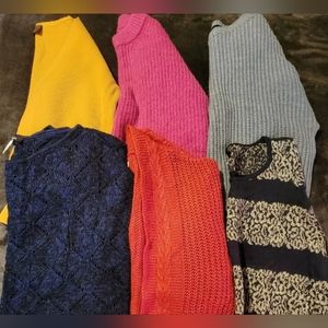 Lot/Bundle of 6 Womens Sweaters (S)